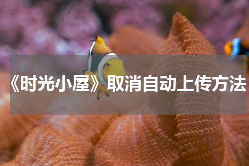 《时光小屋》取消自动上传方法