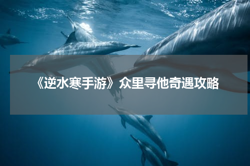 《逆水寒手游》众里寻他奇遇攻略