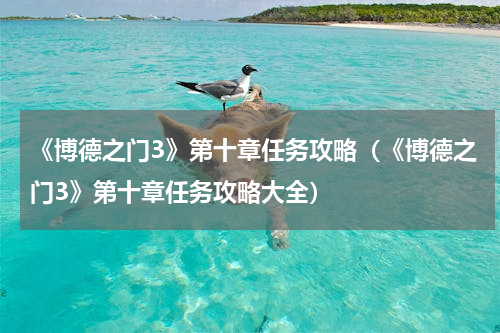 《博德之门3》第十章任务攻略（《博德之门3》第十章任务攻略大全）