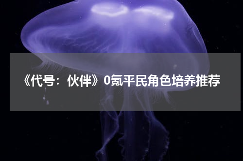 《代号：伙伴》0氪平民角色培养推荐