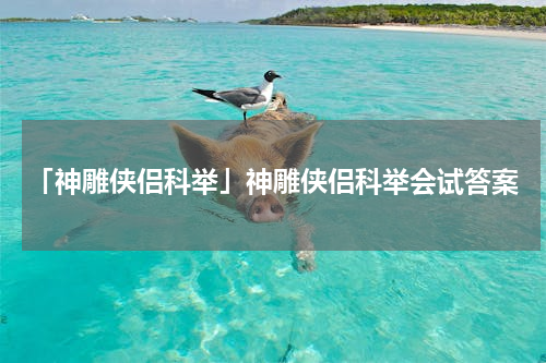 「神雕侠侣科举」神雕侠侣科举会试答案