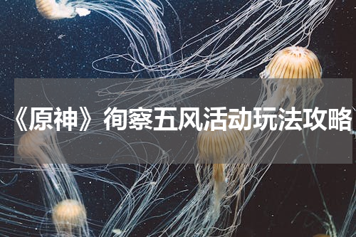 《原神》徇察五风活动玩法攻略