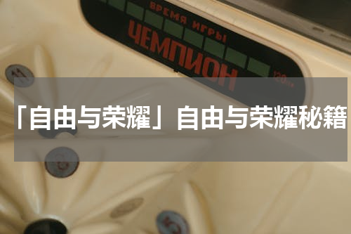 「自由与荣耀」自由与荣耀秘籍