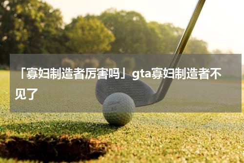 「寡妇制造者厉害吗」gta寡妇制造者不见了
