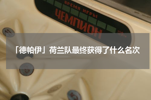 「德帕伊」荷兰队最终获得了什么名次