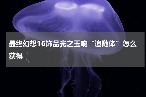 最终幻想16饰品光之玉响“追随体”怎么获得