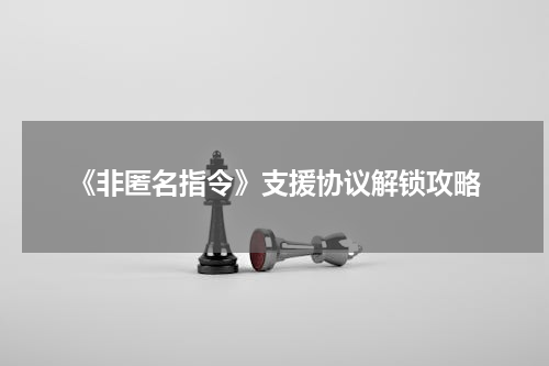 《非匿名指令》支援协议解锁攻略