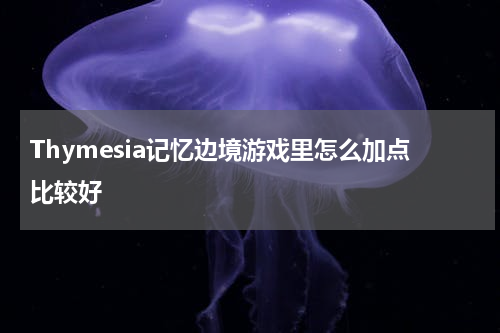 Thymesia记忆边境游戏里怎么加点比较好