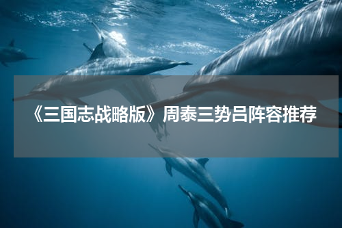 《三国志战略版》周泰三势吕阵容推荐