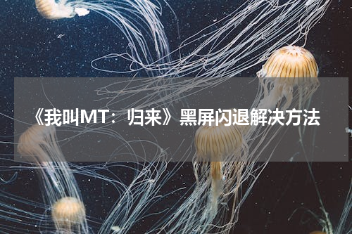 《我叫MT：归来》黑屏闪退解决方法