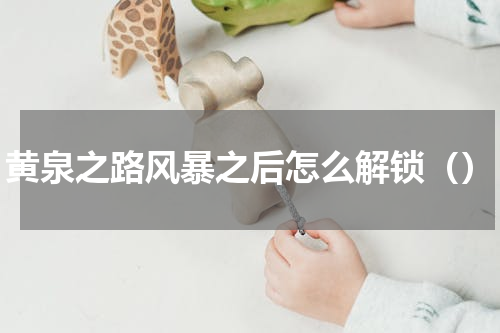 黄泉之路风暴之后怎么解锁（）