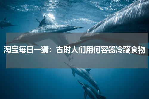 淘宝每日一猜：古时人们用何容器冷藏食物