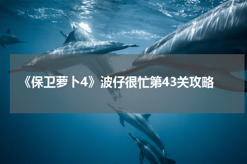 《保卫萝卜4》波仔很忙第43关攻略