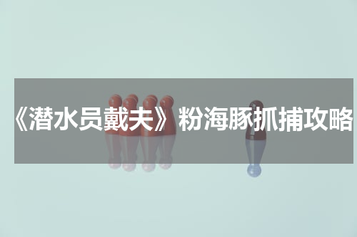 《潜水员戴夫》粉海豚抓捕攻略