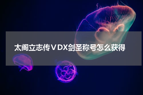 太阁立志传ⅤDX剑圣称号怎么获得