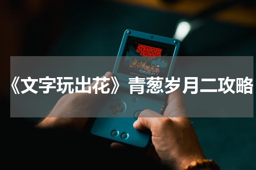 《文字玩出花》青葱岁月二攻略