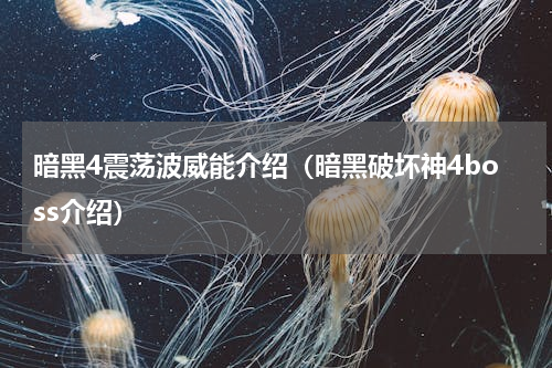 暗黑4震荡波威能介绍（暗黑破坏神4boss介绍）
