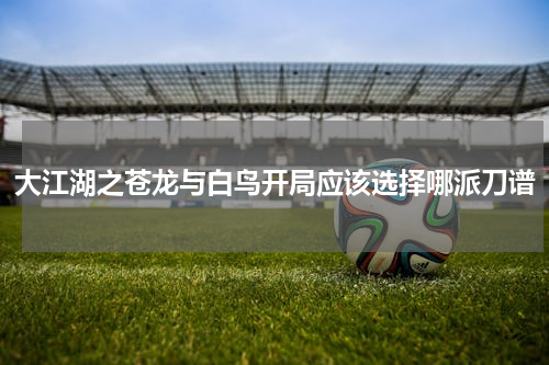大江湖之苍龙与白鸟开局应该选择哪派刀谱