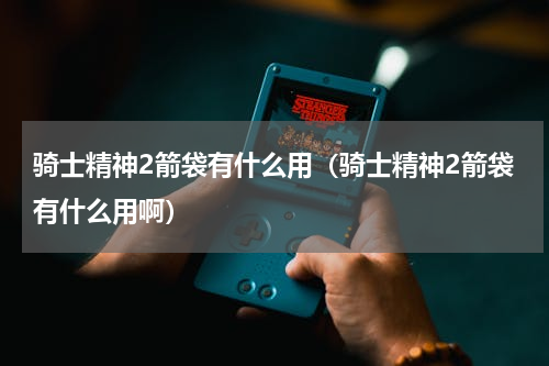 骑士精神2箭袋有什么用（骑士精神2箭袋有什么用啊）