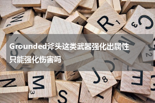Grounded斧头这类武器强化出属性只能强化伤害吗