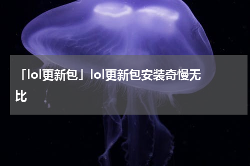 「lol更新包」lol更新包安装奇慢无比